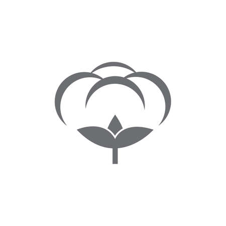 Cotton flower vector icon template symbol natureのイラスト素材