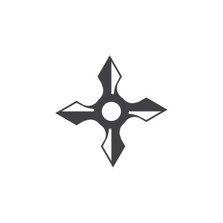 Shuriken icon illustration vector flat designのイラスト素材