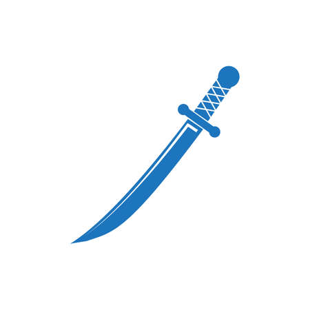 Sword illustration logo vector flat designのイラスト素材