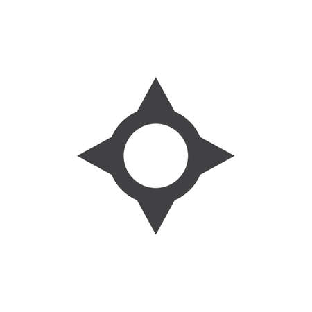 Shuriken icon illustration vector flat designのイラスト素材
