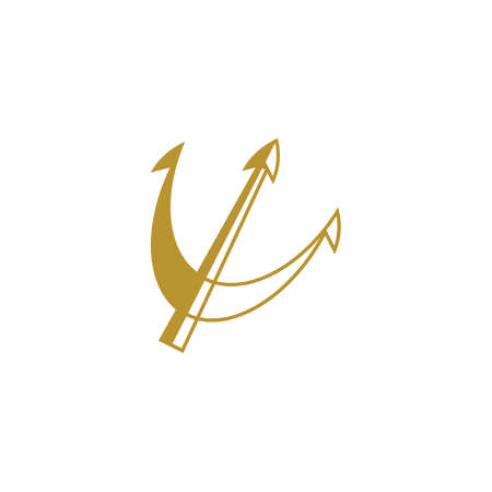 Trident Logo icon Template vector designのイラスト素材