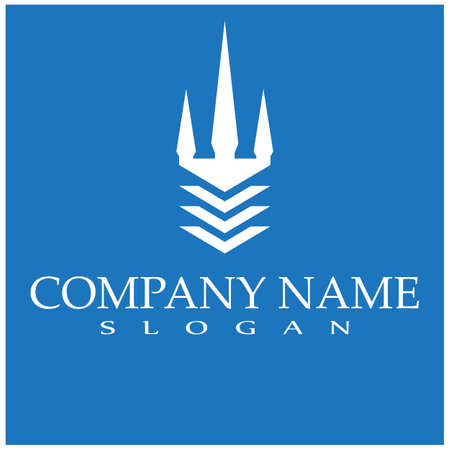 Trident icon Template vector designのイラスト素材