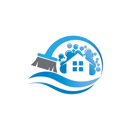 Cleaning logo and symbol ilustration vector templateのイラスト素材