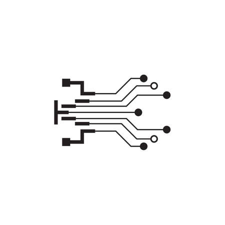 Circuit Logo Template vector illustration icon designのイラスト素材