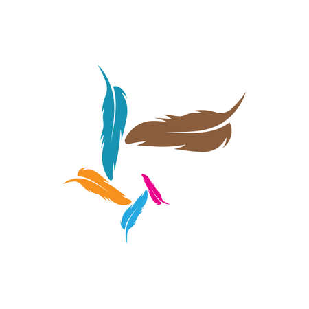 Feathers Logo Template vector symbol natureのイラスト素材