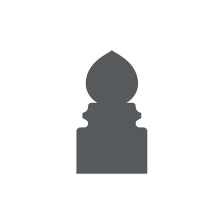 Mosque window vector icon design template
