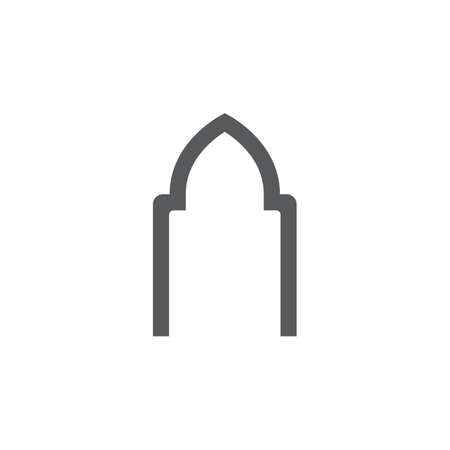 Mosque window vector icon design templateのイラスト素材