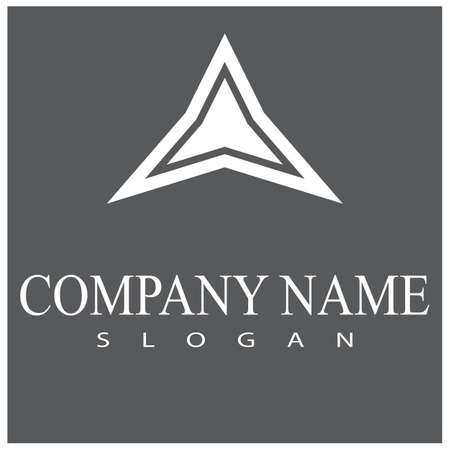 Triangle Logo Template vector icon illustration designのイラスト素材