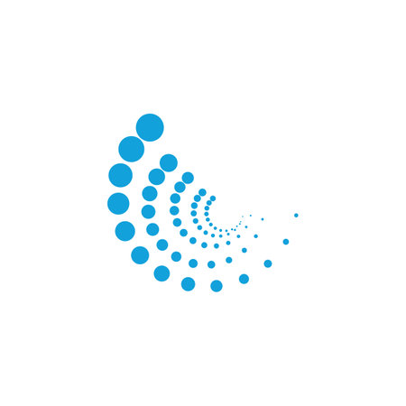 halftone circle dots vector illustration designのイラスト素材