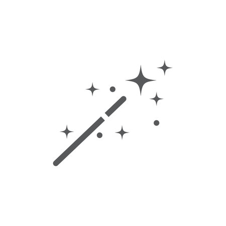 Wand magic stick Logo Template vector symbolのイラスト素材