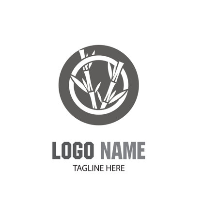 Bamboo Logo Template vector icon illustration designのイラスト素材