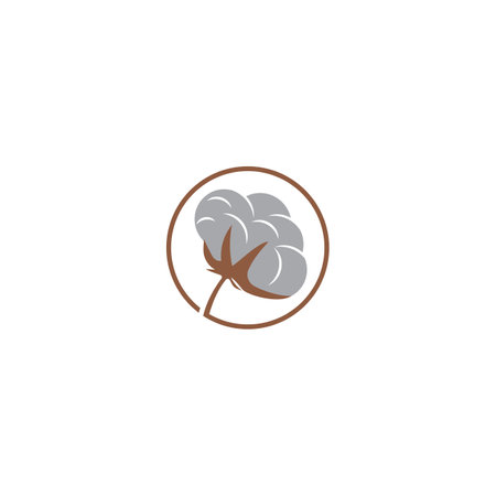 Cotton Template vector symbol natureのイラスト素材