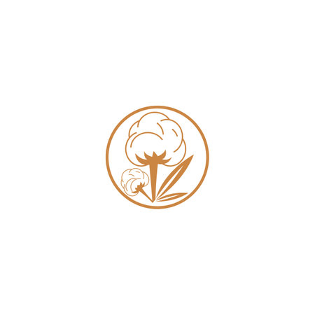 Cotton Template vector symbol natureのイラスト素材