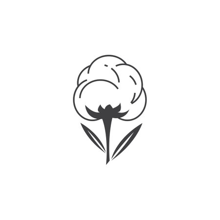 Cotton Template vector symbol natureのイラスト素材
