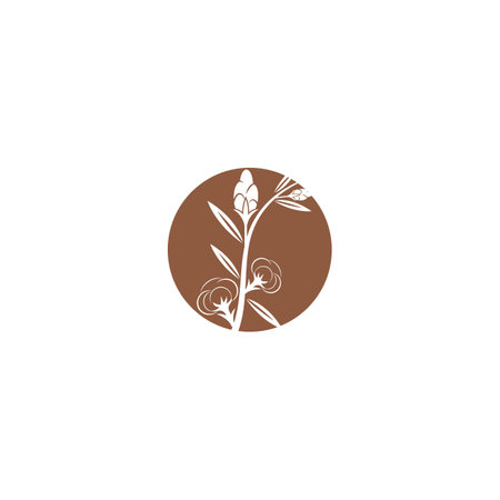 Cotton Template vector symbol natureのイラスト素材
