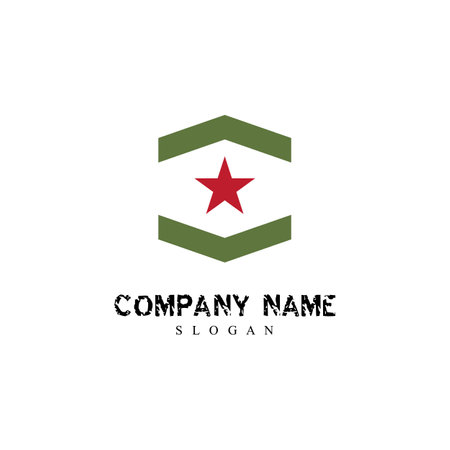 Military Wave Logo Template vector symbol natureのイラスト素材