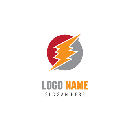 Lightning  Logo Template vector symbol natureのイラスト素材