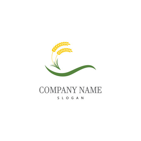 Agriculture wheat vector icon designのイラスト素材