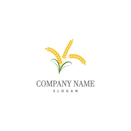 Agriculture wheat vector icon designのイラスト素材
