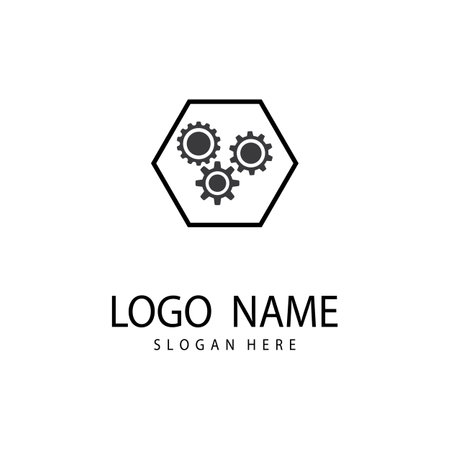 Gear Logo Template vector icon illustration designのイラスト素材