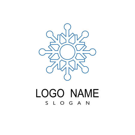 Snowflakes Style Design for Labels, Badges and Iconsのイラスト素材
