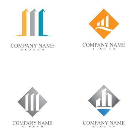 Set Real estate and home buildings logo icons templateのイラスト素材