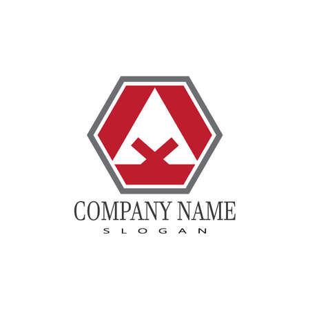 A Letter Logo Template vector icon illustration designのイラスト素材