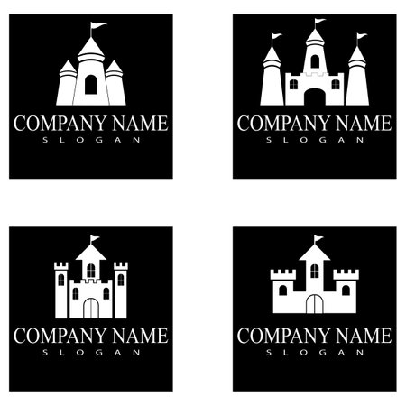 castle  vector template illustrationのイラスト素材