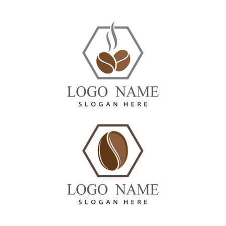 coffee logo template illustration design vectorのイラスト素材