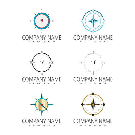 Compass Logo Template vector icon illustration designのイラスト素材