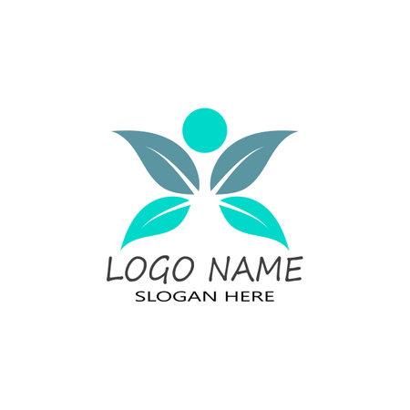 Mint leaves flat vector color icon templateのイラスト素材