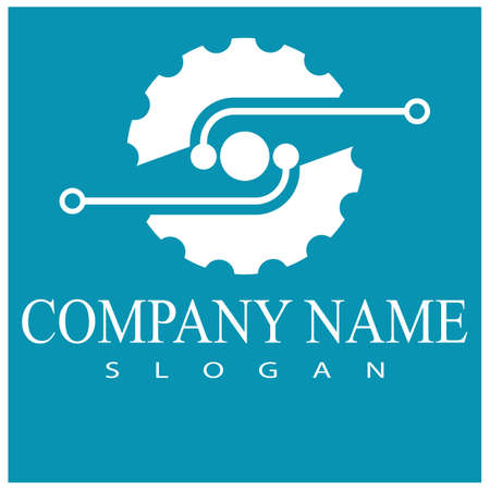 Gear Logo Template vector icon illustration designのイラスト素材