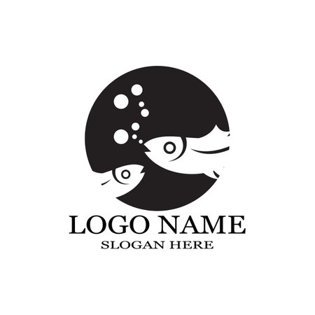 Fish Icon vector illustration logo template designのイラスト素材