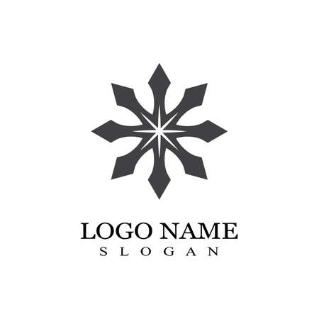 Shuriken icon illustration vector flat designのイラスト素材