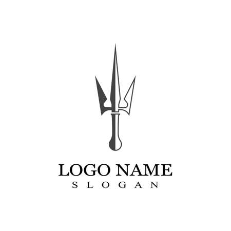 Trident Logo icon Template vector designのイラスト素材