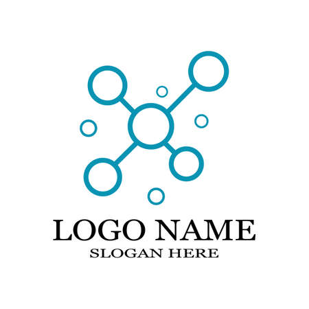 Molecule symbol logo template vector illustration designのイラスト素材