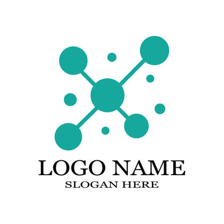 Molecule symbol logo template vector illustration designのイラスト素材