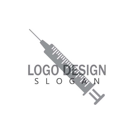 Syringe injection icon vector template and symbolのイラスト素材