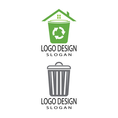 trash can icon vector design template and symbolのイラスト素材
