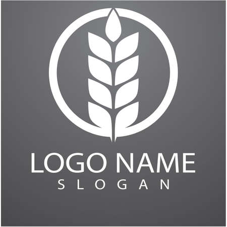 Agriculture wheat Logo Template vector icon designのイラスト素材