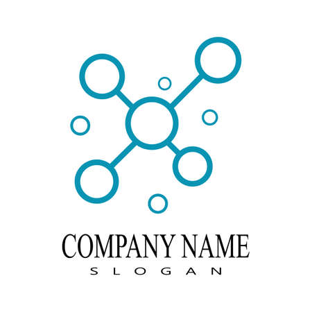 Molecule symbol logo template vector illustration designのイラスト素材