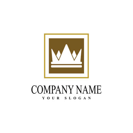 Crown Logo Template vector icon illustration designのイラスト素材