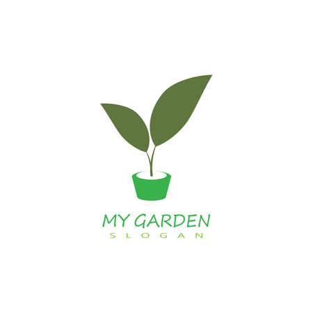 Leaf and Shutter Lens Aperture for Nature Photographer logo design inspirationのイラスト素材