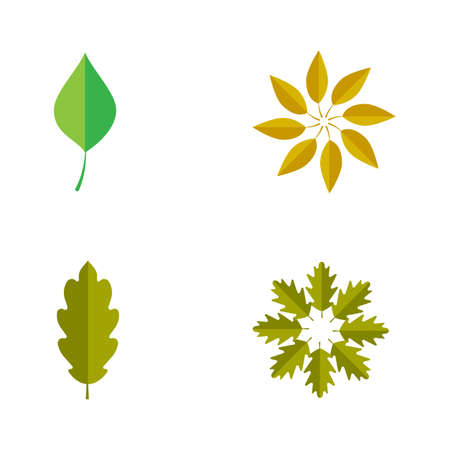 Leaf and Shutter Lens Aperture for Nature Photographer logo design inspirationのイラスト素材