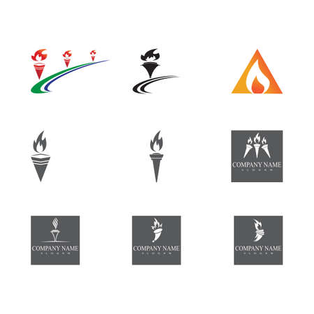 Torch  Logo Template vector symbol illustration designのイラスト素材