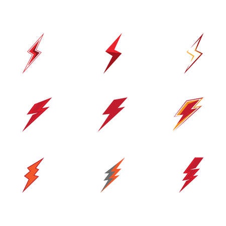 Flash thunderbolt Template vector icon illustrationのイラスト素材