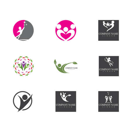 Human character logo sign illustration vector designのイラスト素材