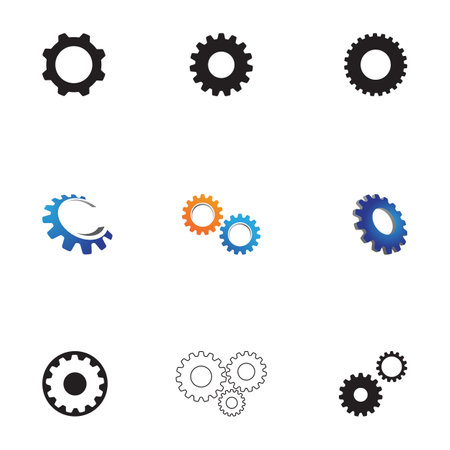 Gear Logo Template vector icon illustration designのイラスト素材