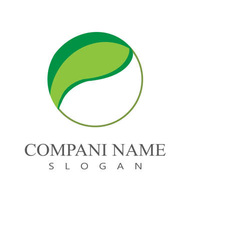 Leaf icon Vector Illustration design Logo templateのイラスト素材