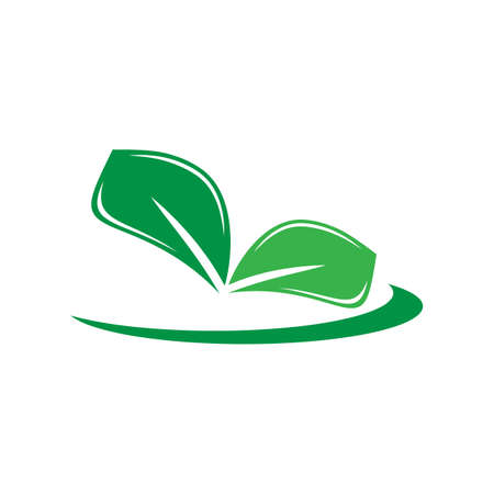 Leaf icon Vector Illustration design Logo templateのイラスト素材